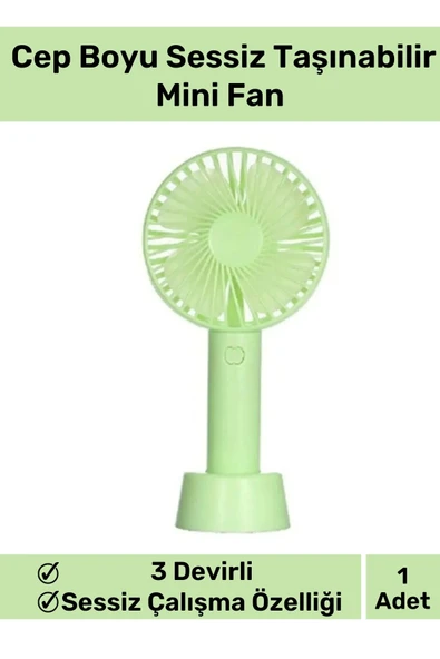 Premium Üretim Usb Şarjlı 3 Kademeli Sessiz Taşınabilir Mini Fan Pervaneli Soğutucu Küçük Vantilatör