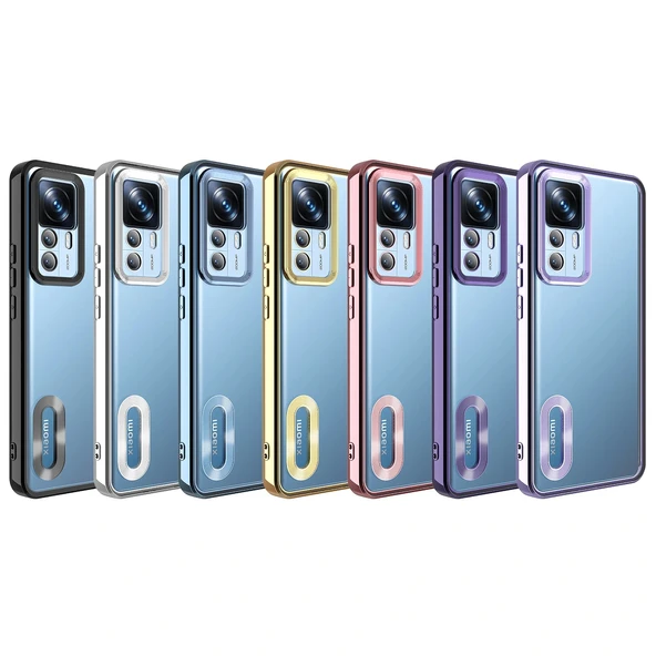 Xiaomi Mi 12T Pro Kılıf Kamera Korumalı Logo Gösteren Omega Kapak - Resim 2