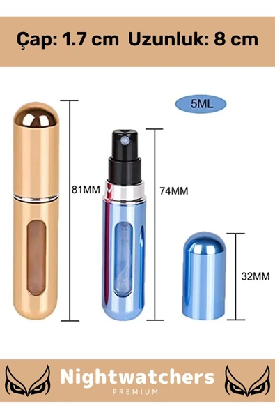 Özel Parfüm Şişesinden Doldurulabilir Taşınabilir Çanta İçi Mini Cep Parfüm Şişesi 5 Ml x 4 Adet - 3