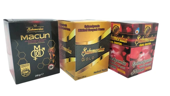 ŞAHIMERDAN MACUN 3 ADET 240 GR BALLI BİTKİSEL MACUN