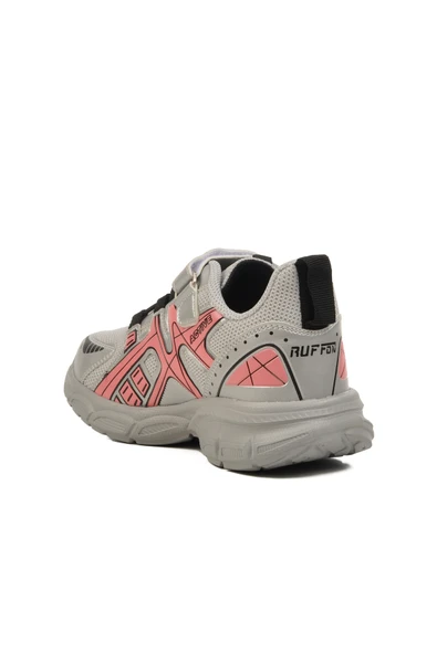 Aspor Gümüş Pembe Cırtlı Fileli Hafif Kız Çocuk Spor Ayakkabı - Resim 4