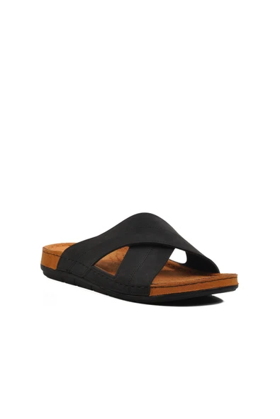 Aspor Siyah Anatomik Erkek Düz Terlik - 3