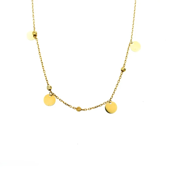 14 Ayar Pullu Minimal Kolye