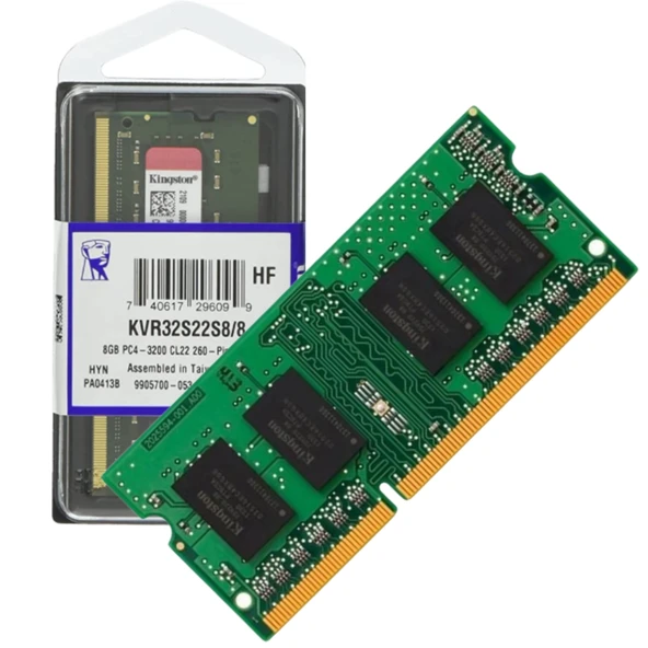 Kingston 8Gb Ddr4 3200 Mhz CL22 260 KVR32S22S8/8 Notebook Ram Bellek