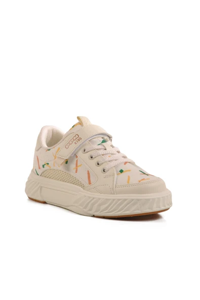 Pepino Krem Cırtlı Fileli Hafif Unisex Çocuk Spor Ayakkabı - 3