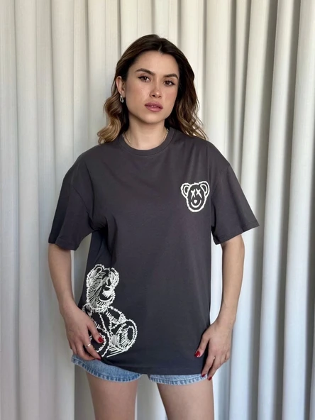 Baskılı ayıcıklı tişört - 3