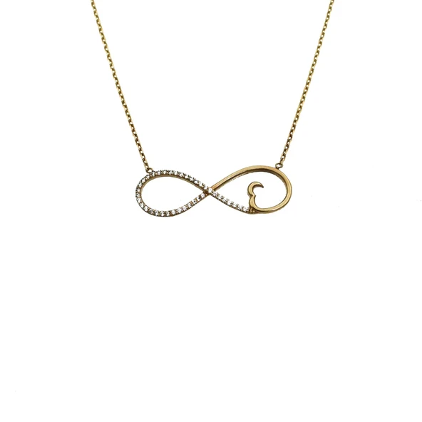 14 Ayar Sonsuzluk Minimal Kolye