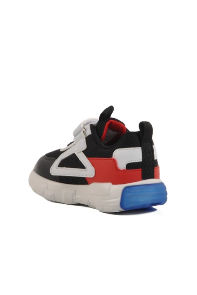 Pepino Siyah Cırtlı Işıklı Hafif Unisex Çocuk Spor Ayakkabı - 4