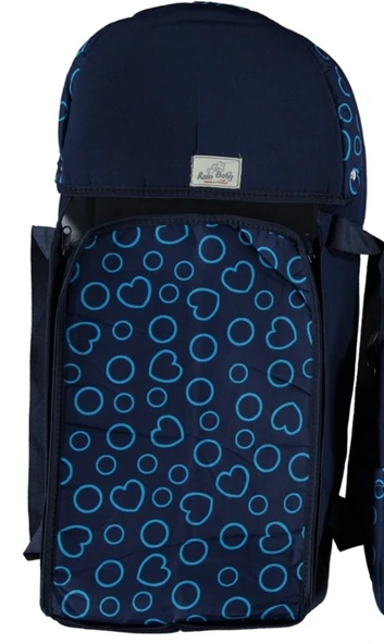 Portbebe Bebek Taşıma ve Bebek Bakım Çantası İkili Set Pratik Günlük Kullanım Kalpli Model - 5