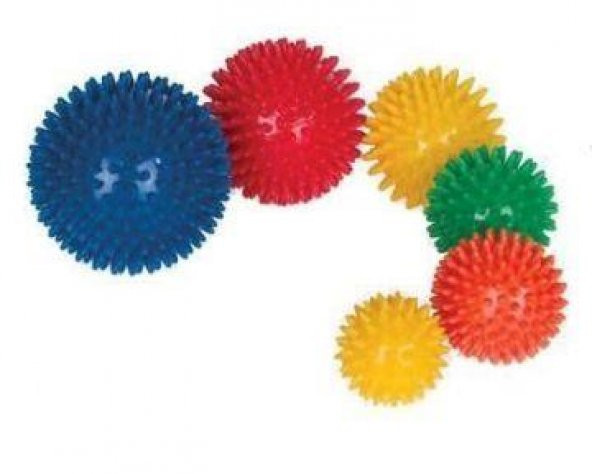 MVS EL EGZERSİZ MASAJ VE DUYU TOPU , YUMUŞAK DİKENLİ TOP SARI RENK  8 CM - 5
