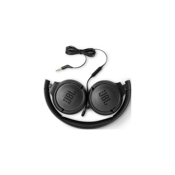 JBL T500 Mikrofonlu Kablolu Kulaküstü Siyah Kulaklık - 6