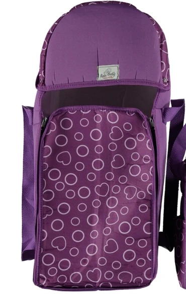 Portbebe Bebek Taşıma ve Bebek Bakım Çantası İkili Set Pratik Günlük Kullanım Kalpli Model - 2
