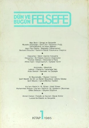 Dün ve Bugün Felsefe 1 Nisan 1985