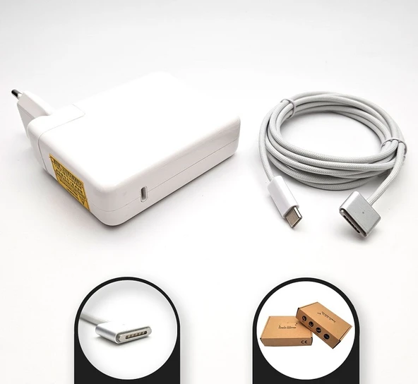 Apple Uyumlu MacBook Pro (16 inç, 2019) 140W Magesafe3 Notebook Adaptör Laptop Şarj