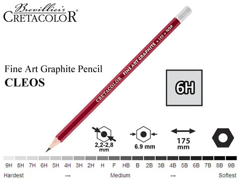 Cretacolor Fine Art Graphite Dereceli Kalem 160 6H (1 Adet) ürün görseli 1