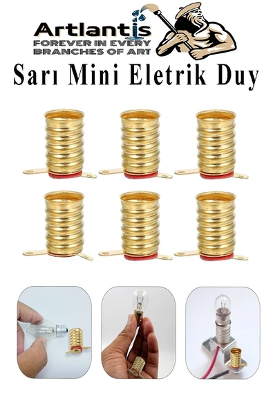 Seri ve Paralel Basit Elektrik Devresi 1 Paket Deney Seti Sarı Mini Duy 4 Adet Mini Ampul 4 Adet Anahtar İş Eğitimi Seti - 4