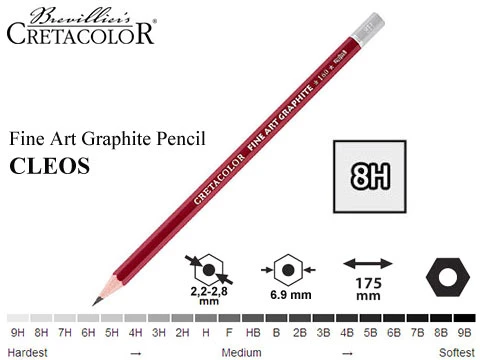 Cretacolor Fine Art Graphite Dereceli Kalem 160 8H (1 Adet) ürün görseli 1