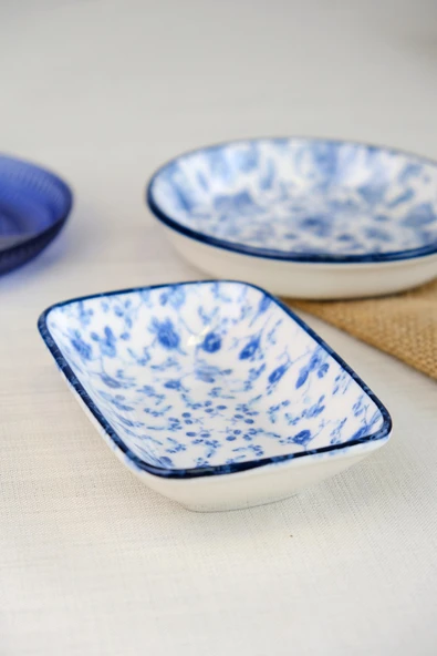 Tabak Evi Blue Heaven Kayık Tabak Tekli 14x10x2cm - 4