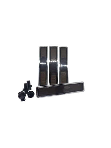 AMERİKAN PARK LAMBASI KROM ÇERÇEVELİ FÜME 4 ADET DUYLU - 5
