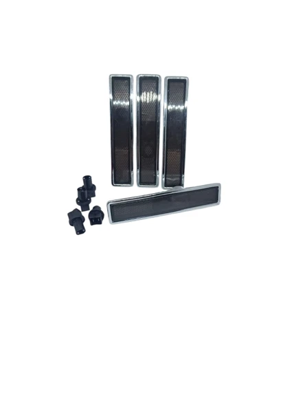 AMERİKAN PARK LAMBASI KROM ÇERÇEVELİ FÜME 4 ADET DUYLU - 6