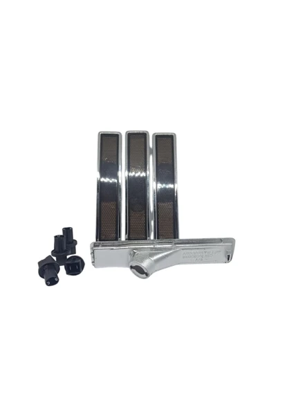 AMERİKAN PARK LAMBASI KROM ÇERÇEVELİ FÜME 4 ADET DUYLU - 3