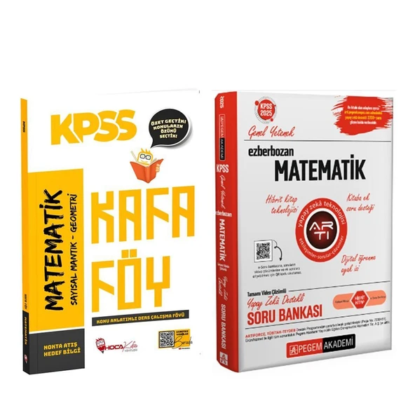 Hoca Kafası KPSS Matematik Konu Anlatımlı Kafa Föy ve Pegem Soru Bankası Seti 2 Kitap