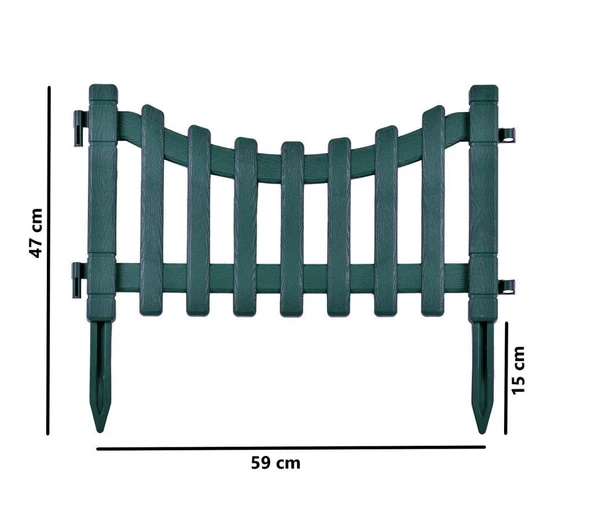 Omnipazar IRK-SB105 Sarmaşık Plastik Bahçe Dekorasyon Çiti 4'lü Set - 2