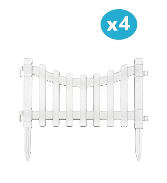 Omnipazar IRK-SB105 Sarmaşık Plastik Bahçe Dekorasyon Çiti 4'lü Set - 3