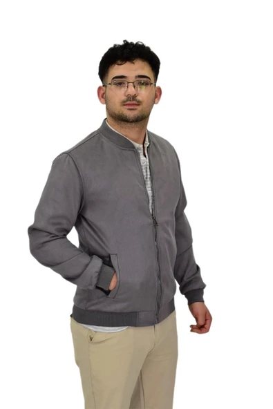 Erkek Mevsimlik Süet Spor Mont 8056 BGL-ST04372 - 6