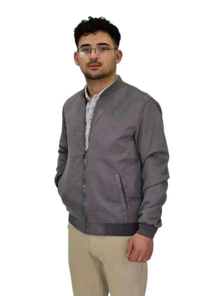 Erkek Mevsimlik Süet Spor Mont 8056 BGL-ST04372 - 5