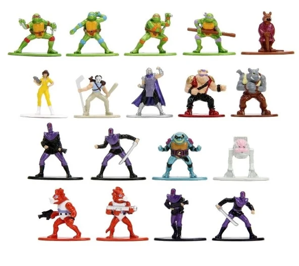 Jada Toys TMNT 4Cm 18-Pack Wave 2 Die-Cast Figure Nano Sahne Yuvası