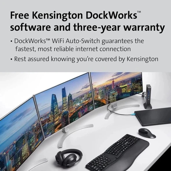 Kensington Üçlü Ekran USB-C Bağlantı İstasyonu (K37060NA) - 5