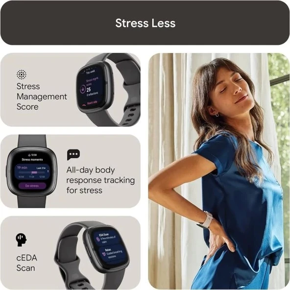 Fitbit Sense 2 Gelişmiş Sağlık ve Fitness Akıllı Saati - 2