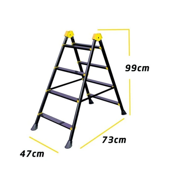 Lepus 4+4 Metal Merdiven Çift Çıkışlı 150kg Taşıma Kapasitesi 4 Basamak - 2
