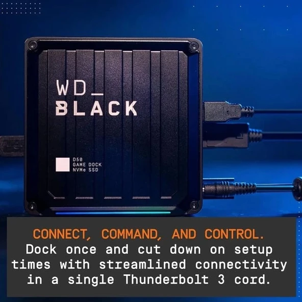 WD_BLACK D50 Game Dock, Thunderbolt 3 Bağlantılı RGB - 3