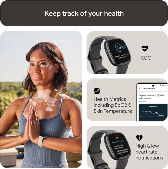 Fitbit Sense 2 Gelişmiş Sağlık ve Fitness Akıllı Saati - 3
