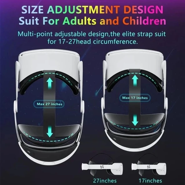 Oculus Quest 2 için Pilli Kafa Bandı - 3