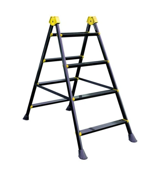 Lepus 4+4 Metal Merdiven Çift Çıkışlı 150kg Taşıma Kapasitesi 4 Basamak