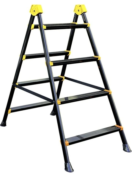 Lepus 4+4 Metal Merdiven Çift Çıkışlı 150kg Taşıma Kapasitesi 4 Basamak - 5