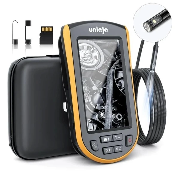 UNIOJO 8mm Çift Lensli ve 6 LED Işıklı Gözlem Kamerası 5M Dual Lens