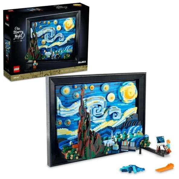 LEGO Ideas Vincent Van Gogh Yıldızlı Gece Yapı Seti Standard Packaging