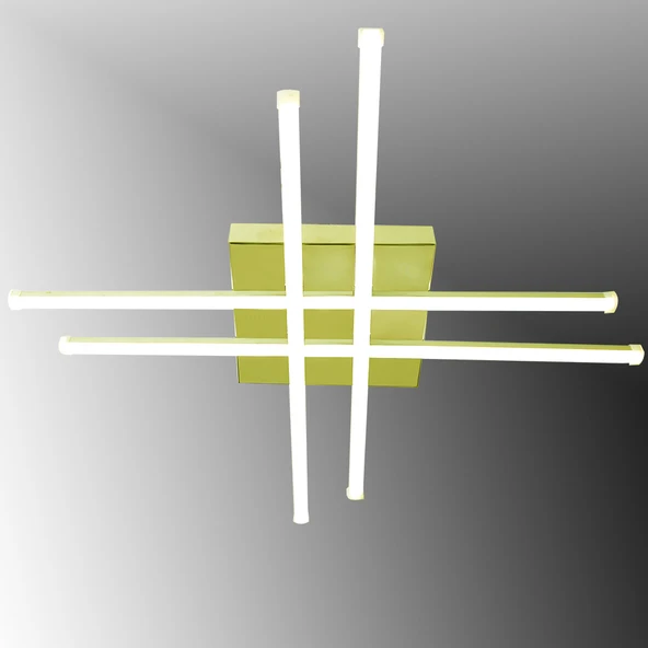 TT036-SR TT Aydınlatma Hashtag Modeli Sarı Kaplama Led Avize