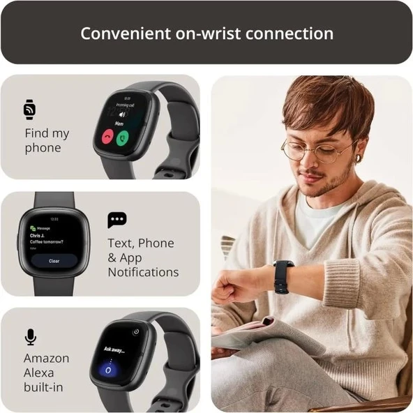 Fitbit Sense 2 Gelişmiş Sağlık ve Fitness Akıllı Saati - 5