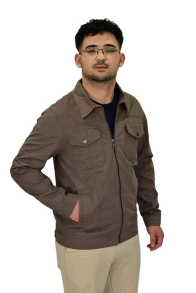 Erkek Mevsimlik Kanvas Spor Mont 8002 BGL-ST04368 - Resim 4