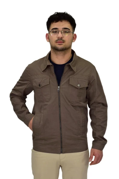 Erkek Mevsimlik Kanvas Spor Mont 8002 BGL-ST04368 - Resim 2