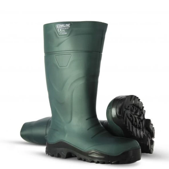 STARLİNE POLİÜRETAN YEŞİL UZUN ÇİZME 45 NO