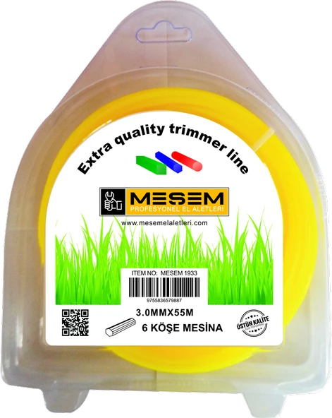 MEŞEM MİSİNA İPİ 6 KÖŞE 3 MM*55 MT 1933