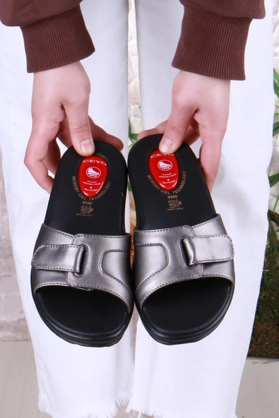 Ceyo 9200-12 Platin Ortopedik Kemik Çıkıntısı Topuk Dikeni Kadın Terlik - Resim 4