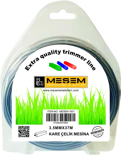 MEŞEM MİSİNA İPİ KARE ÇELİK 3,5 MM*37 MT 1931