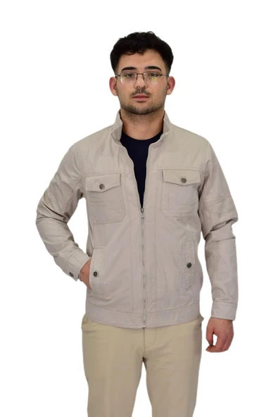 Erkek Mevsimlik Kanvas Spor Mont 8001 BGL-ST04369 - Resim 5